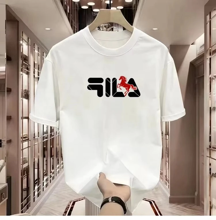 2026 Round Neck Pullovers Hot Printed Cotton Short Sleeve T-shirt for Men and Women Loose Fashion Printed Tops for Men and Women
