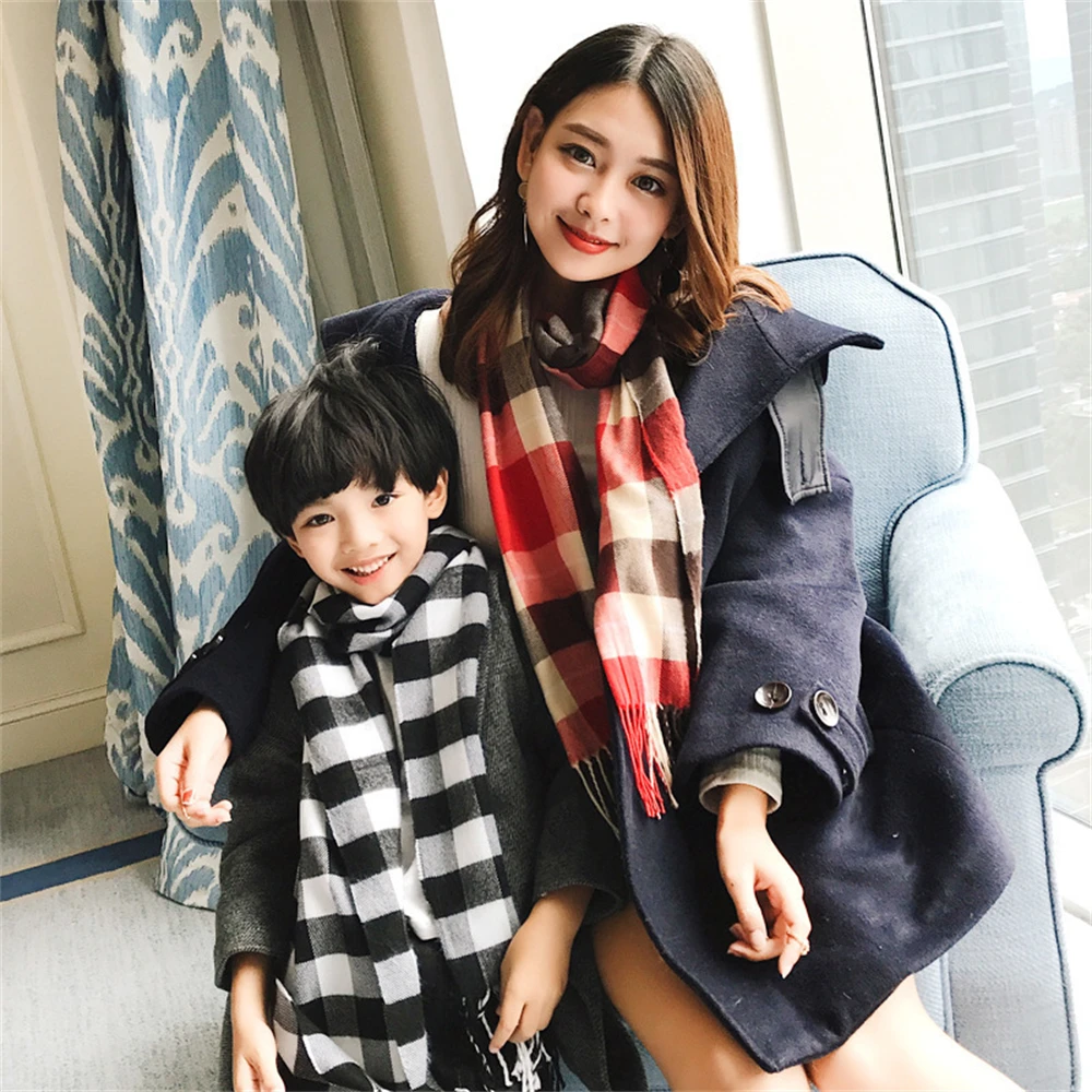 New winter chaddar children plaid scarves changed the scarf, plaid bump color color matching shawl wholesale gift GY025