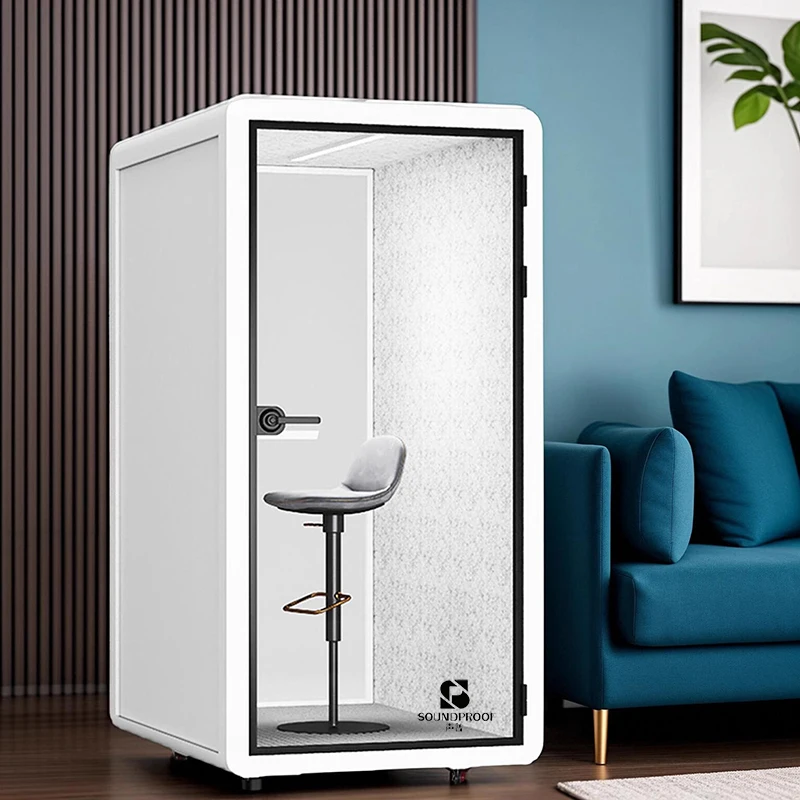 Modern Steel Frame Soundproof Music Box For Home Office Hotel Mall Workshop Soundproof Cabin-for Office Building Soundproof Room