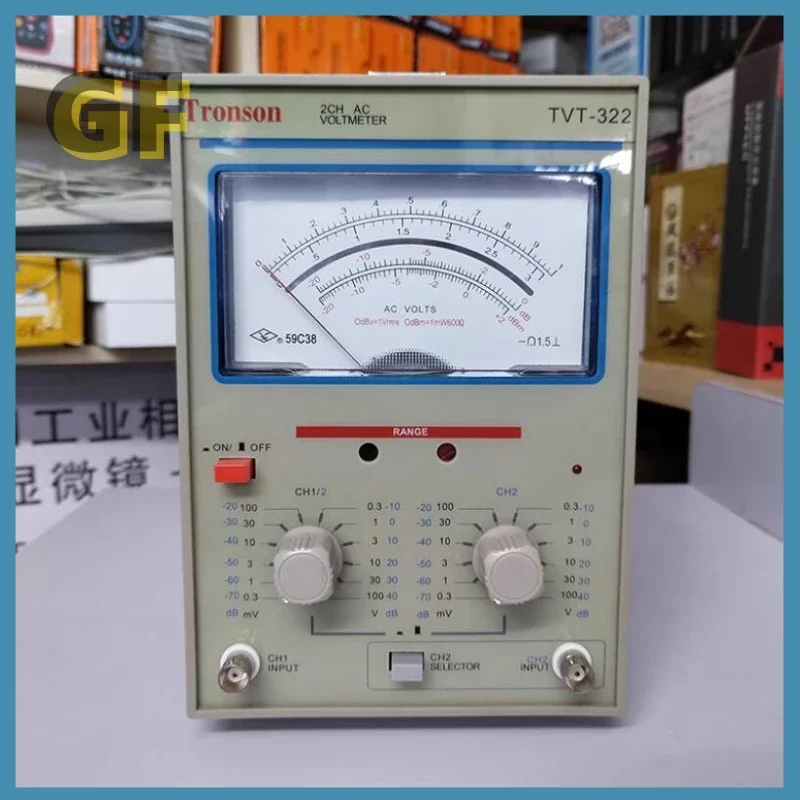 TVT-322 Dual Channel Milivoltmeter Double Needle Millivoltmeter New Design High Quality Pointer Voltage Measuring Instruments