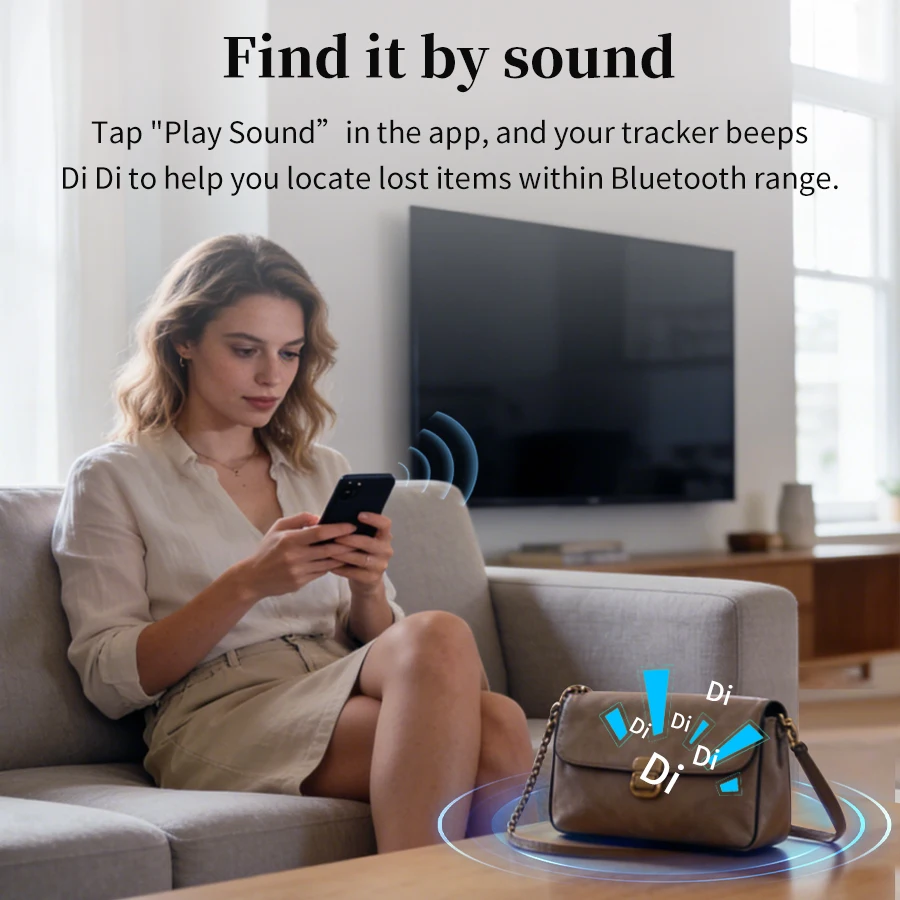 1pcs Smart Tracker Key Finder Works with Apple Find My Android Find My Dual System for Keys Wallet Luggage Bags Pets