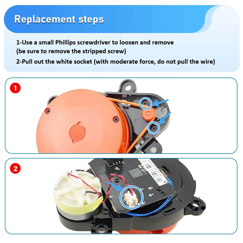 LDS Distance Sensor Motor For Xiaomi For Roborock S50 S51 S55 S5 S5 Max S6 Pure S6 MaxV T7 With Orange Pulley Replacement Part