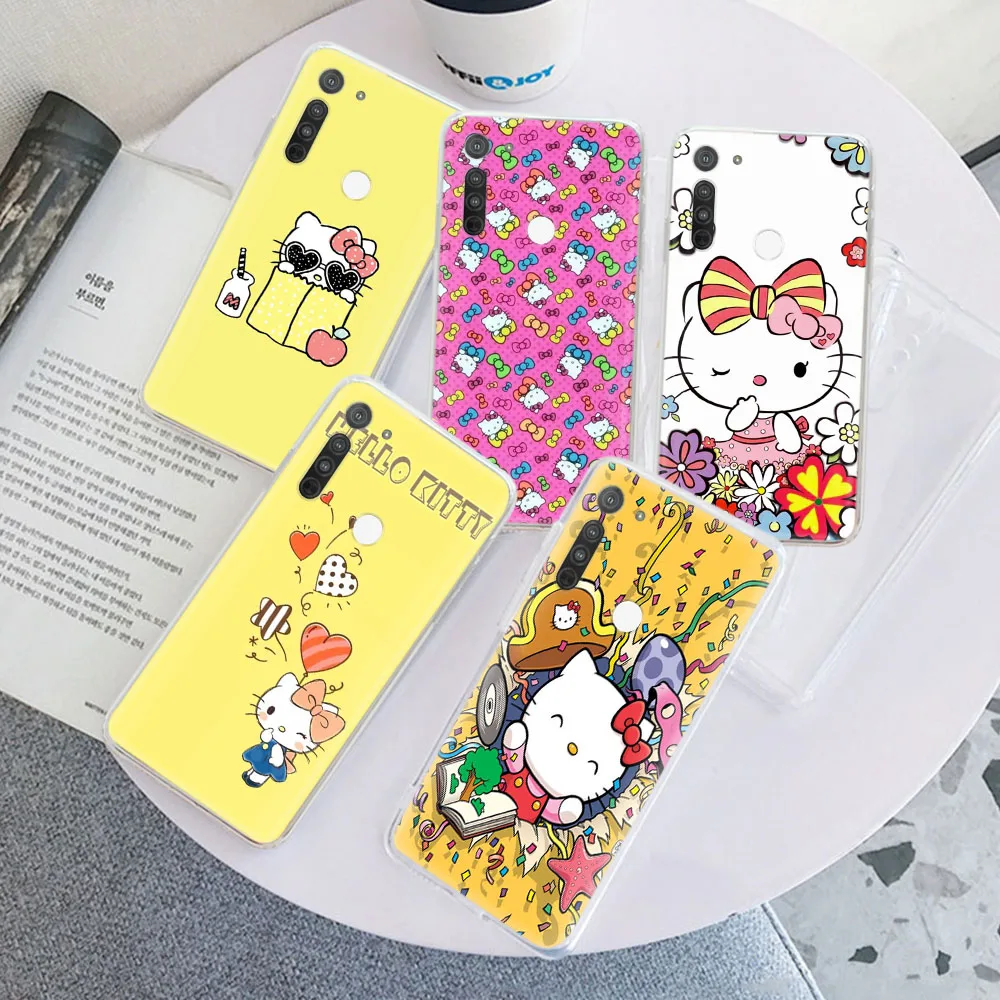 Cover for Moto Edge 20 Fusion E4 E5 Z2 Play GO G 5G Power G4 G6 Plus S30 Lite Soft Case ZR31 Lovely Cartoon Hello Kitty