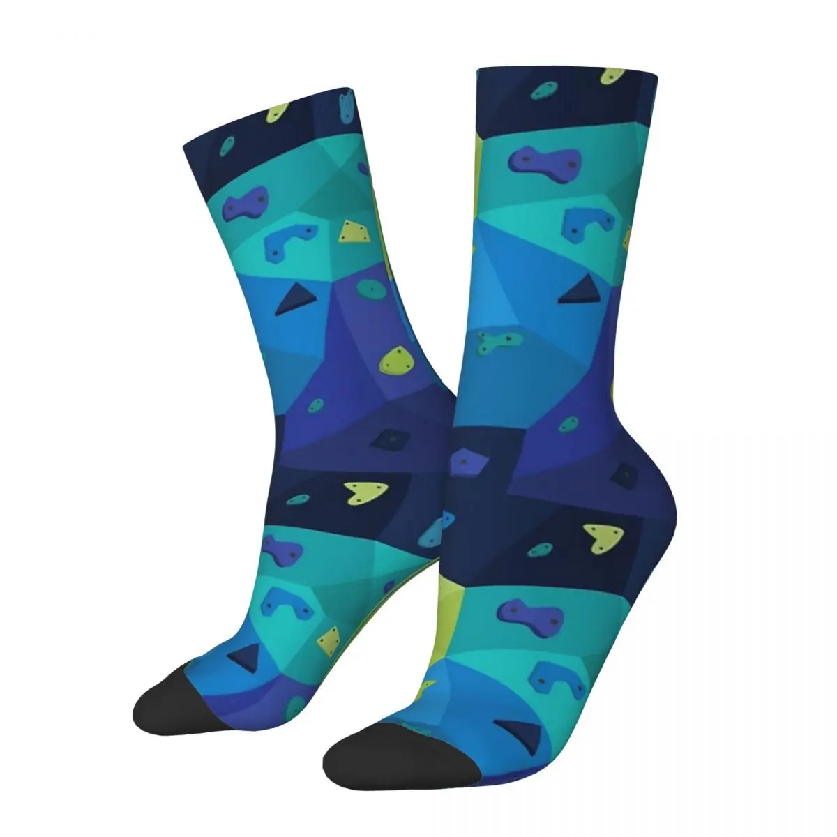 Boulder Wall (Blue And Green) Socks Harajuku High Quality Stockings All Season Long Socks Accessories for Unisex Gifts