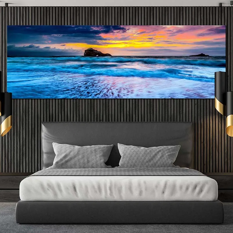 Landscape Posters Modern Home Sunset Beach Sea Decor Waterfall Pictures Canvas Prints Wall Art For Living Room Bedside Paintings