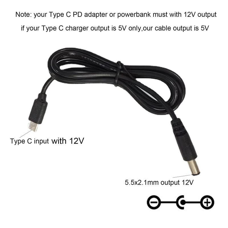 65W USB C PD Charger 8in1 USB C PD ถึง 12V 3.5/4.0/4.8/5.5 มม.สายไฟสําหรับ LED Strip Light Router