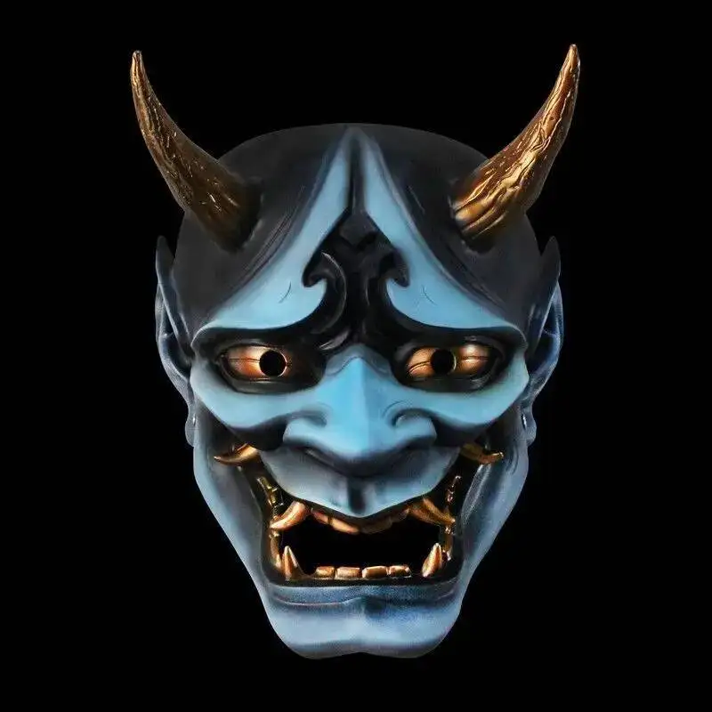 Halloween Prajna Demon King Ghost Night Tattoo Cos Dressing Props Party Resin Mask Cos Mahajna Mask Japanese Demon Ghost Mask