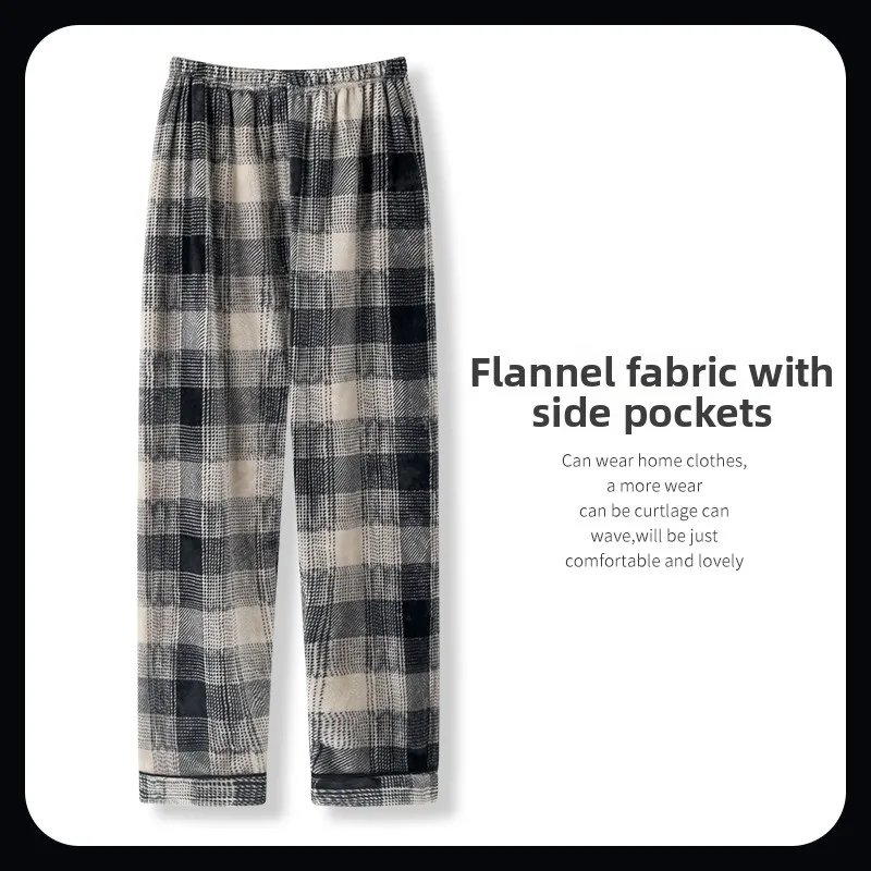 Hde1889 plaid velvet pants