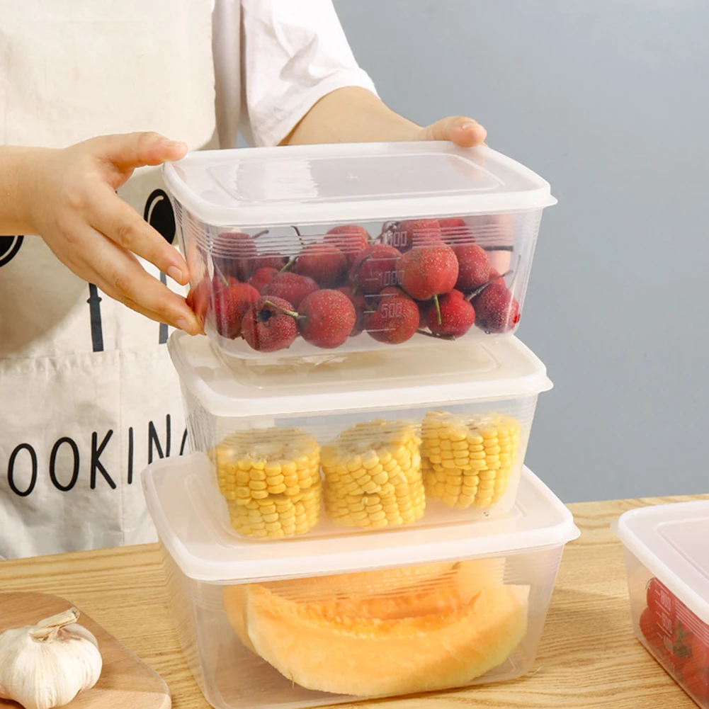 Food Storage Storage Box 16*12*8cm 20*15*9cm 24*17*11cm Multifunctional Organization Vegetable Food Organization