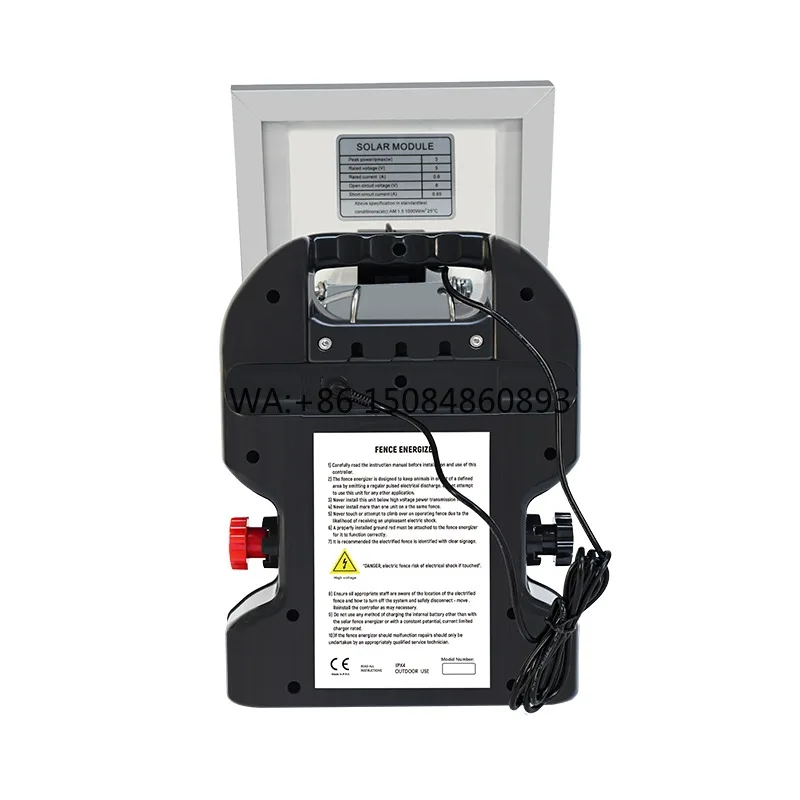 Water-Proof 10KM Farm Garden Security Electric Pulse  Fence Energizer Solar Powered Fencing Controller