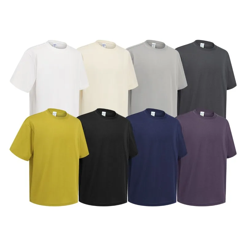 

Men's T-shirts 2026 Spring and Summer New 245g Quick-drying Sports Honeycomb Mesh Basic Short-sleeved T-shirt for Men