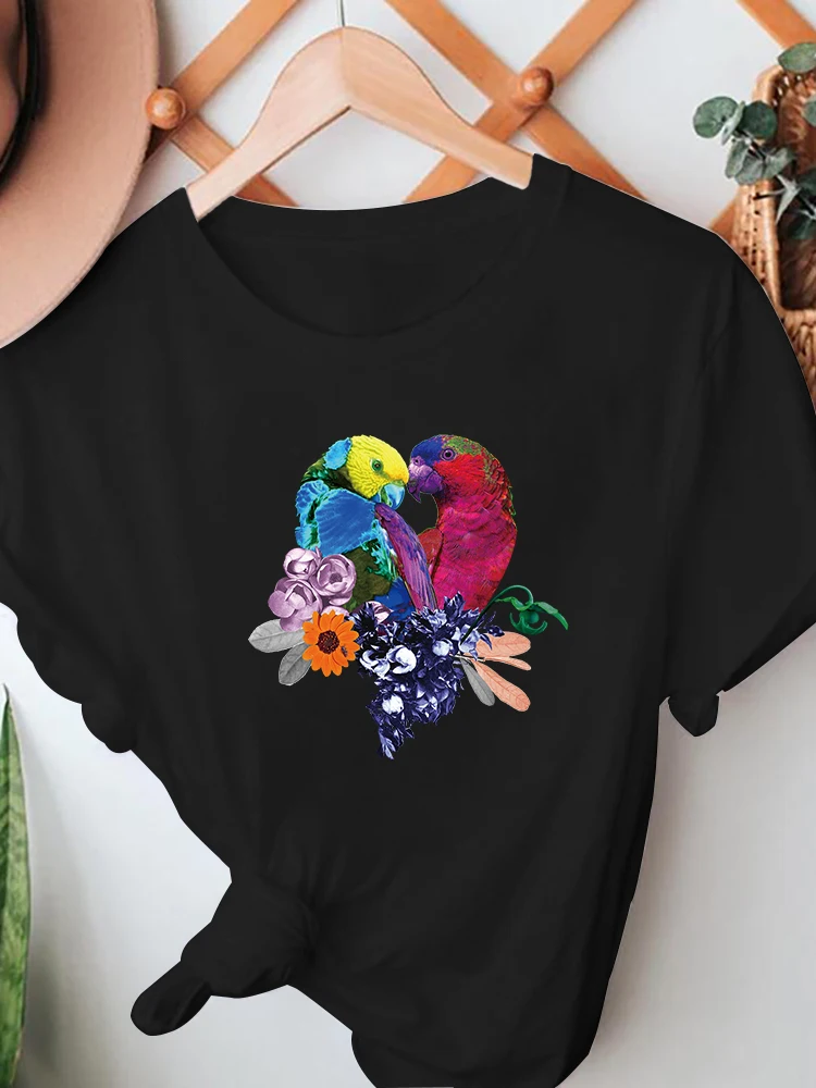 2022 New Women T-shirts born to be wild Casual Harajuku Love Printed Tops Tee Summer Short Sleeve T shirt For Lady Clothing image 3