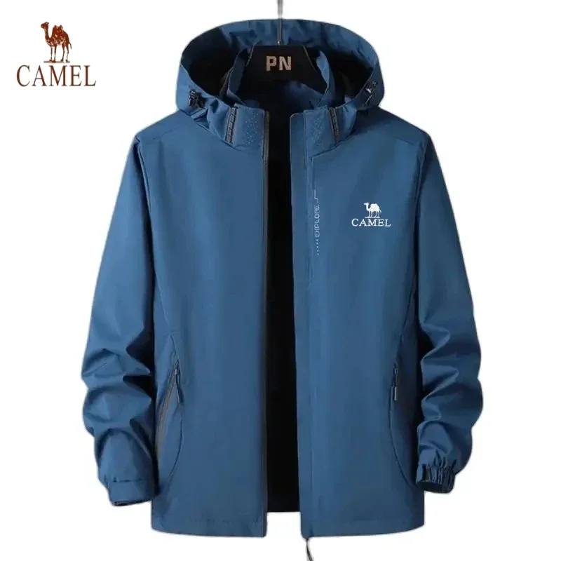 Abbigliamento autunnale giacca uomo cappotti taglie forti uomo impermeabile con cappuccio Oversize frangivento Outwear felpe da campeggio giacche da trekking