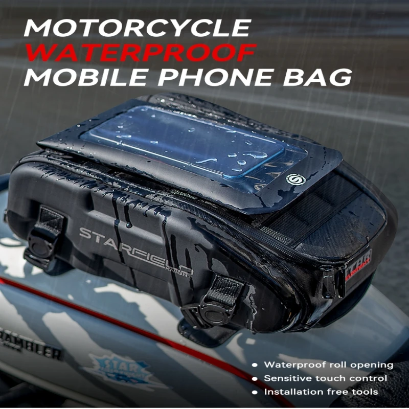 SFK Waterproof Mobile Phone Bag Map Navigation Package Front Oil Tank Hang Pack Outdoor Motorcycle Riding Equipment Accessories