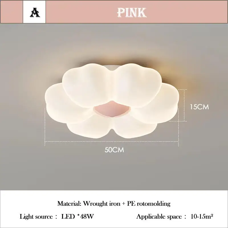 Kinderkamer Bloem Plafondlampen Roze Bloem Prinses Kamer Licht Warm Romantisch Meisje Slaapkamer Kinderkamer Babykamer Plafondlampen
