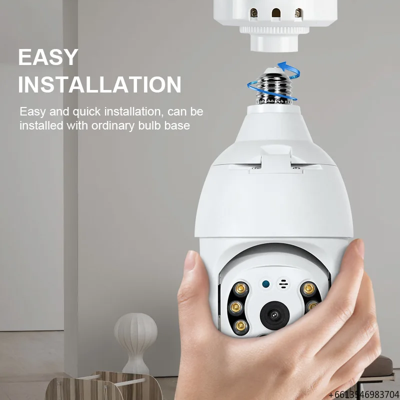 Full Day Night Vision Wi-Fi Wireless 4G Network CCTV Home Camera with Lamp Head Light CMOS Two-Way Audio Memory Card