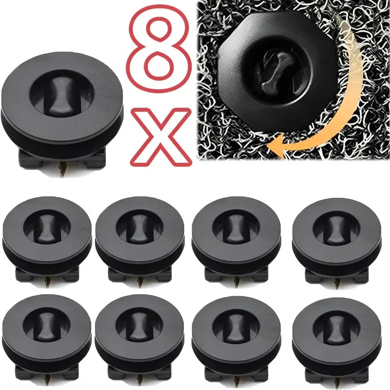 8Pcs Car Floor Mat Clips Fastener Buckles Holders Carpet Clip Sleeves Retention Retainer Styling Tool Auto Interior Accessories