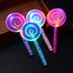 Varita mágica LED brillante para niños y adultos, Varita de hadas con forma de caramelo, luz fluorescente, regalo de utilería para conciertos