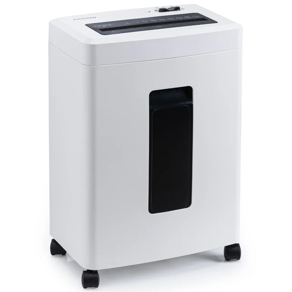 Commercial And Domestic Use Manual 12 Sheet Cross-Cut Paper/Cd/Credit Card Shredder With 16L Trash Can 4x10mm Electric Power