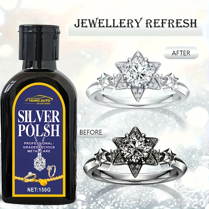 150g Tarnish & Oxidation Remover, Shine Enhancing Polish for Silvery, white Golden Jewelry,And Long-Lasting Care Solution
