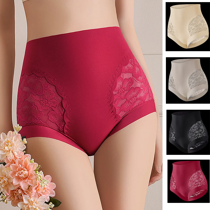 

2pcs Women Belly Slimming Panties Waist Trainer Body Shapers Female Seamless Tummy Control Underwear High Waist Shapewear Pantys