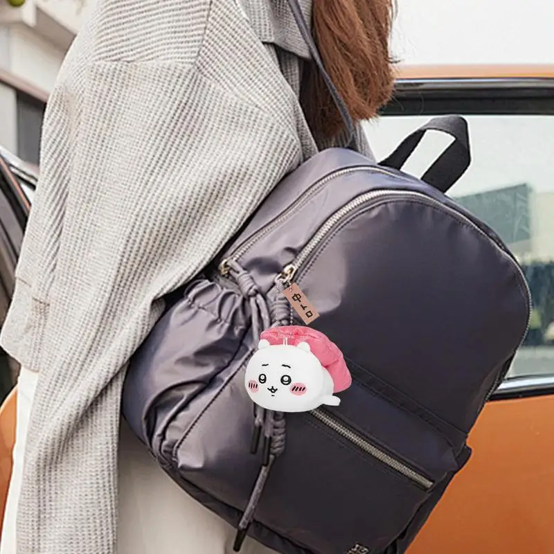 Keychain Stuffed Animals 4.72 Inches Cartoon Backpack Pendant Doll Sushi Figure Keychain Lovely Cartoon Character Plushies For