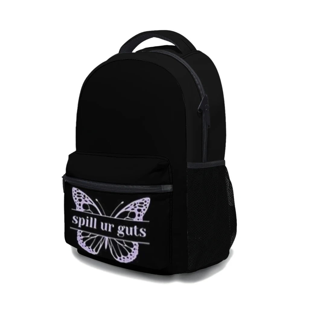 UR Guts-Butterfly alta capacidade impermeável mochila universitária, nova moda feminina para crianças, 17 ", roxo  