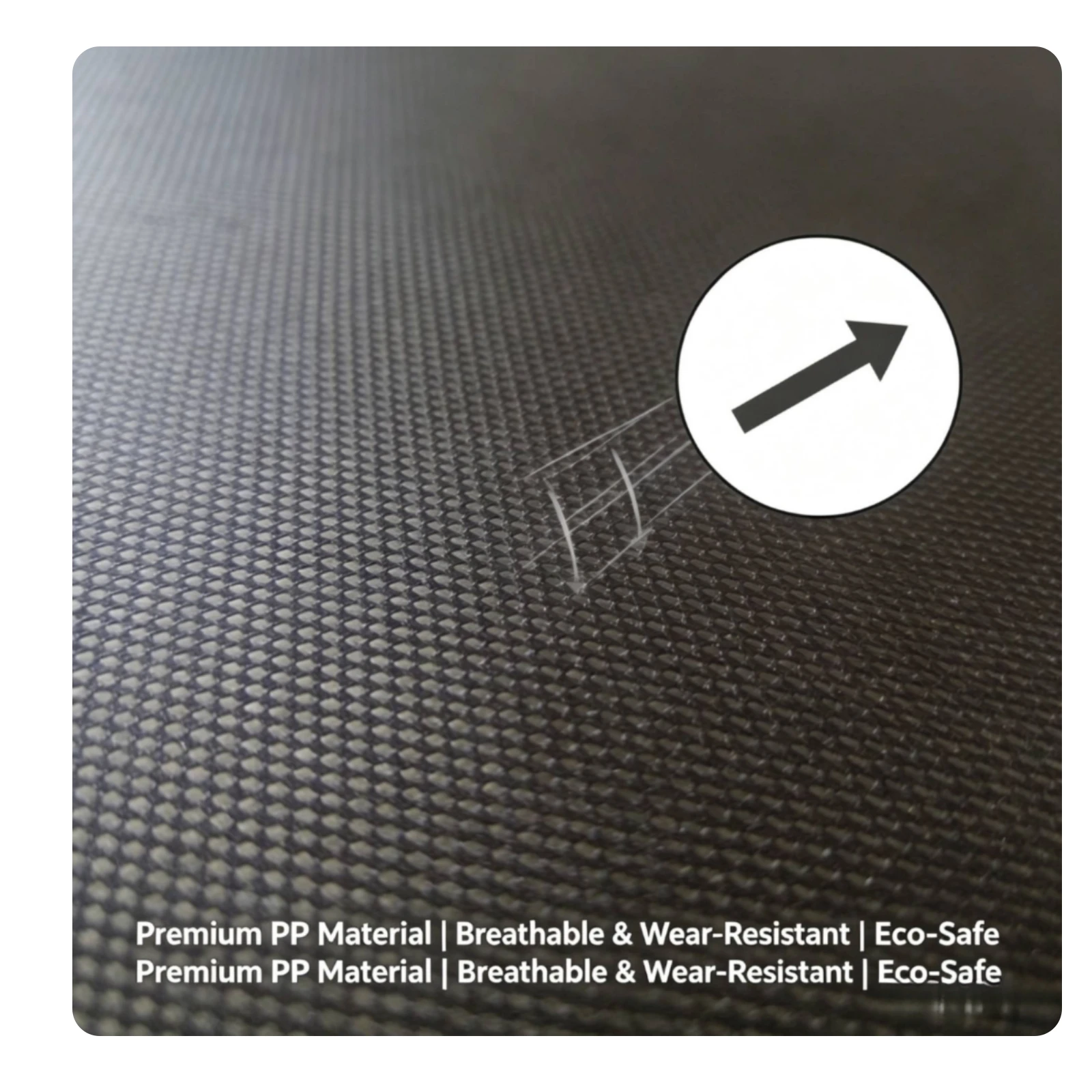 Square Trampoline Mat Sturdy Trampoline Mat with Loops Universal Reusable for Children, Playroom, Home Gym