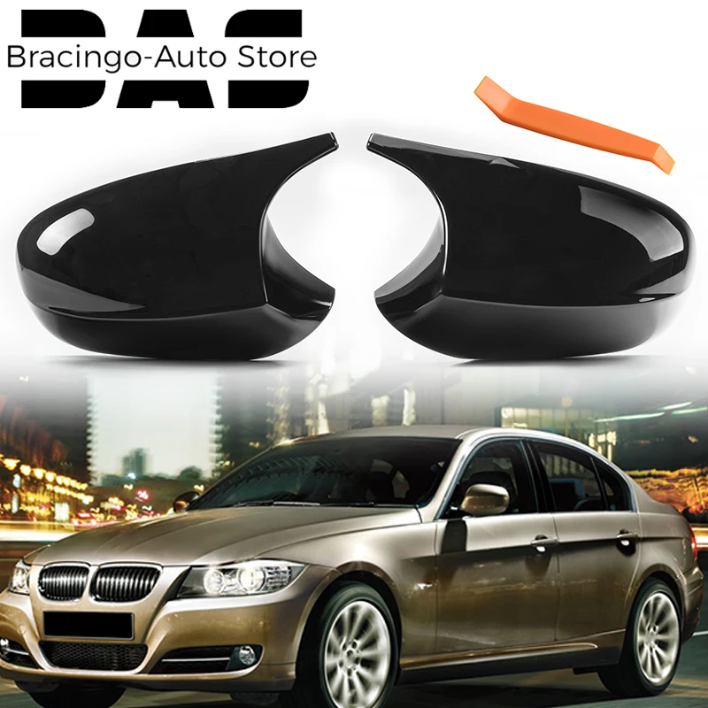 

Fit For BMW Facelift E90 E91 2008-2011 E92 E93 2010-2013 LCI Rearview Mirror Decor Cap Glossy Black Side Wing Mirror Cover Trim