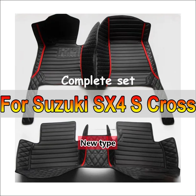 Car Floor Mats For Suzuki SX4 S Cross 2020~2022 AUTO DropShipping Center Interior Accessories Leather Carpets Rugs Foot Pads