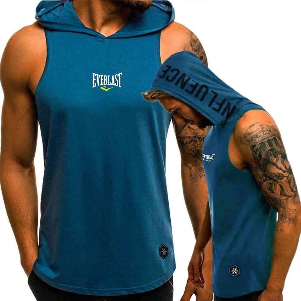 Everlast-Chaleco informal con capucha para hombre, camiseta interior, camiseta sin mangas con ajuste muscular para culturismo, camiseta sin mangas para gimnasio, ropa deportiva para jóvenes