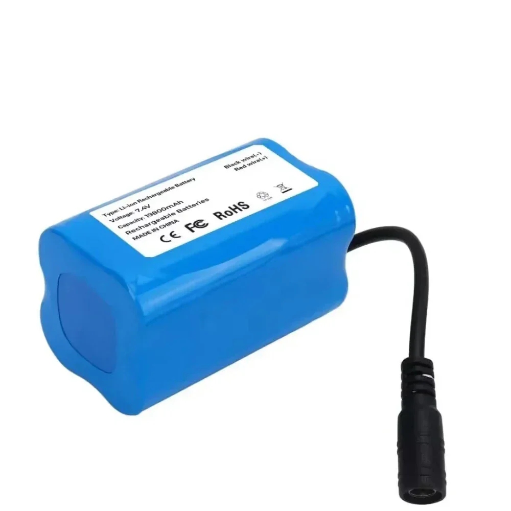 Upgrade battery for T188 2011-5 T888 V007 H18 C18 Remote Control Fishing Bait Boat Spare Part 18650 7.4v 19800mAh Battery