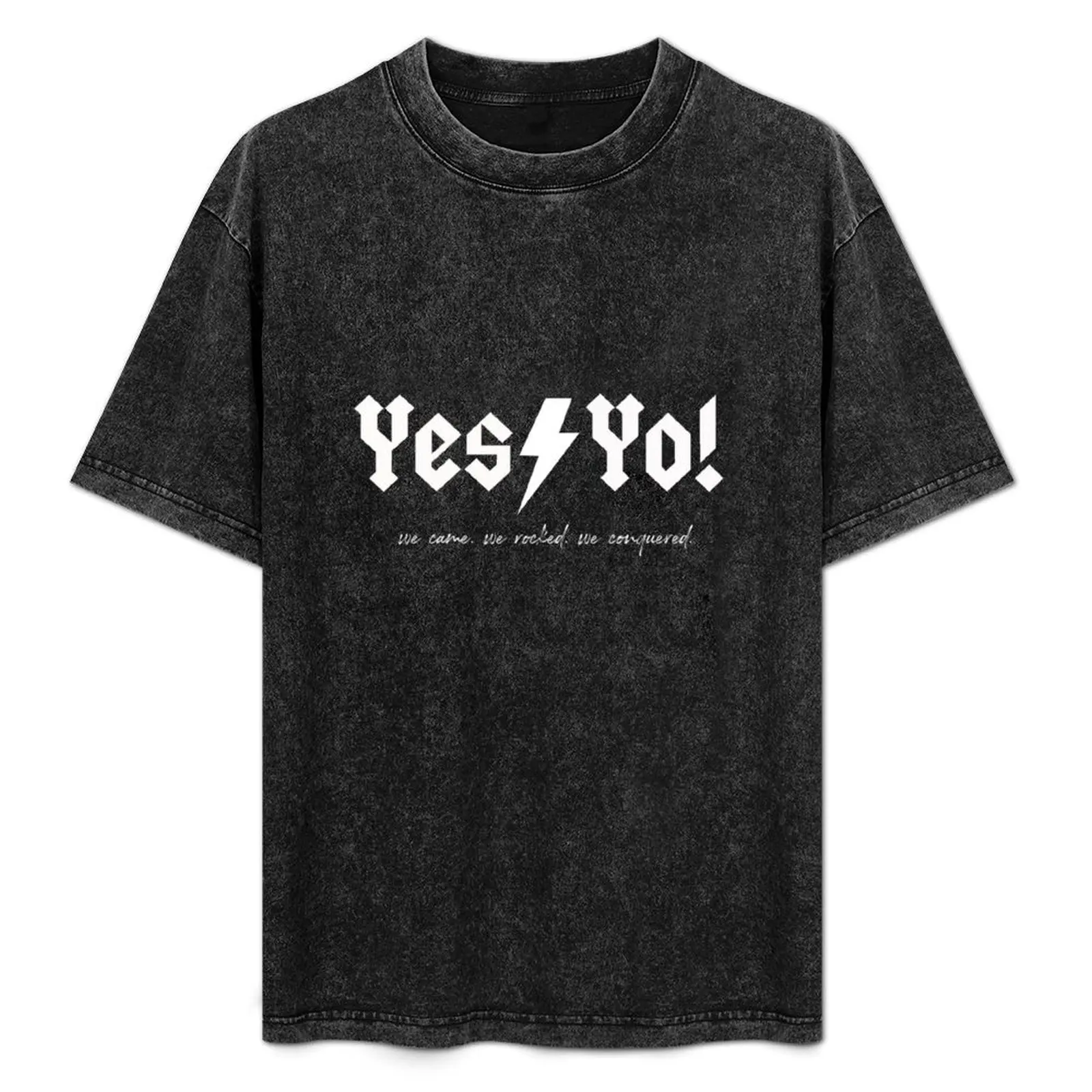 

Yes Yo Rock in WHITE T-Shirt Modern Print Casual T-Shirt