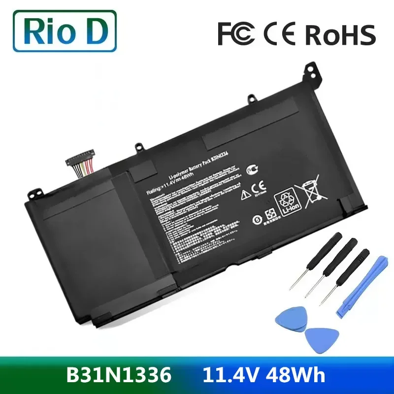 New B31N1336  11.4V 48Wh C31-S551 Laptop Battery for ASUS VivoBook S551 K551LN V551 V551LA S551LB S551LA R553L R553LN R553LF