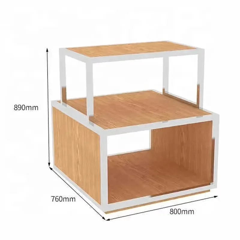 Super Heavy-Duty Double-Sided Metal Display Shelf High Quality Floor Mount Storage for Supermarket Retail Stores Made of