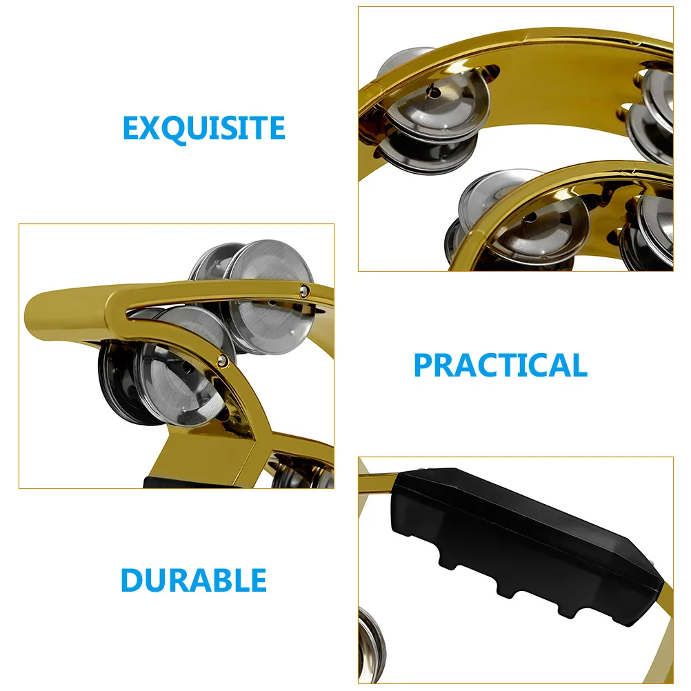 1 قطعة الدف المحمولة للأطفال البالغين متعددة الأغراض قرع آلة موسيقية حفلة Ktv الفرقة فئة استخدام دائم Abs المعادن