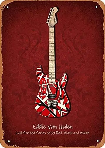 2021 Famous Guitars Eddie Van Halen Plaque Poster Metal Tin Sign Vintage Retro Wall   Home Decoration