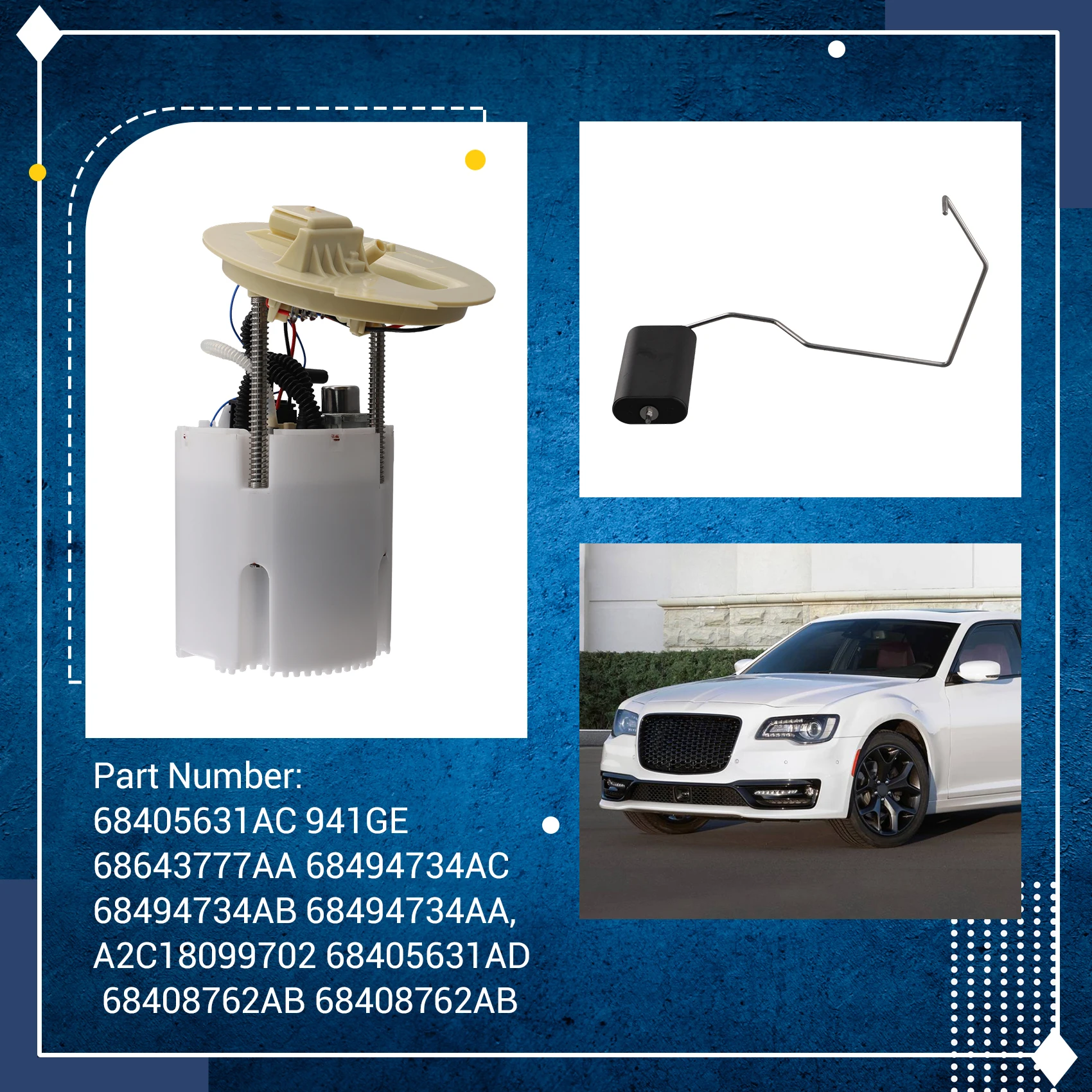 Modulo pompa carburante per Dodge 300 Challenger Charger 2020-2023 68494734AA, A2C18099702 68405631AD 68408762AB 941GE