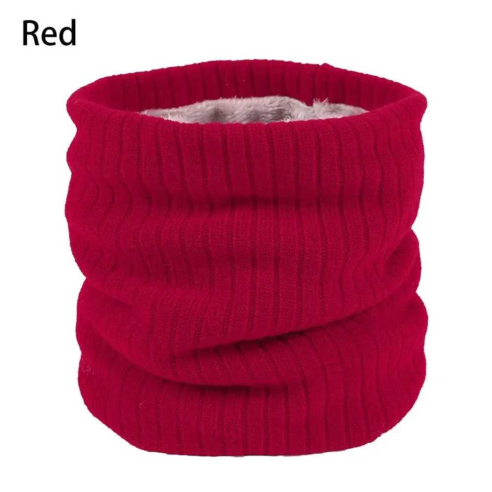 Accessories Double-Layer Windproof Thick Collar Scarf Neck Warmer Winter Neck Gaiter Fleece Lined Scarf Circle Loop Scarves