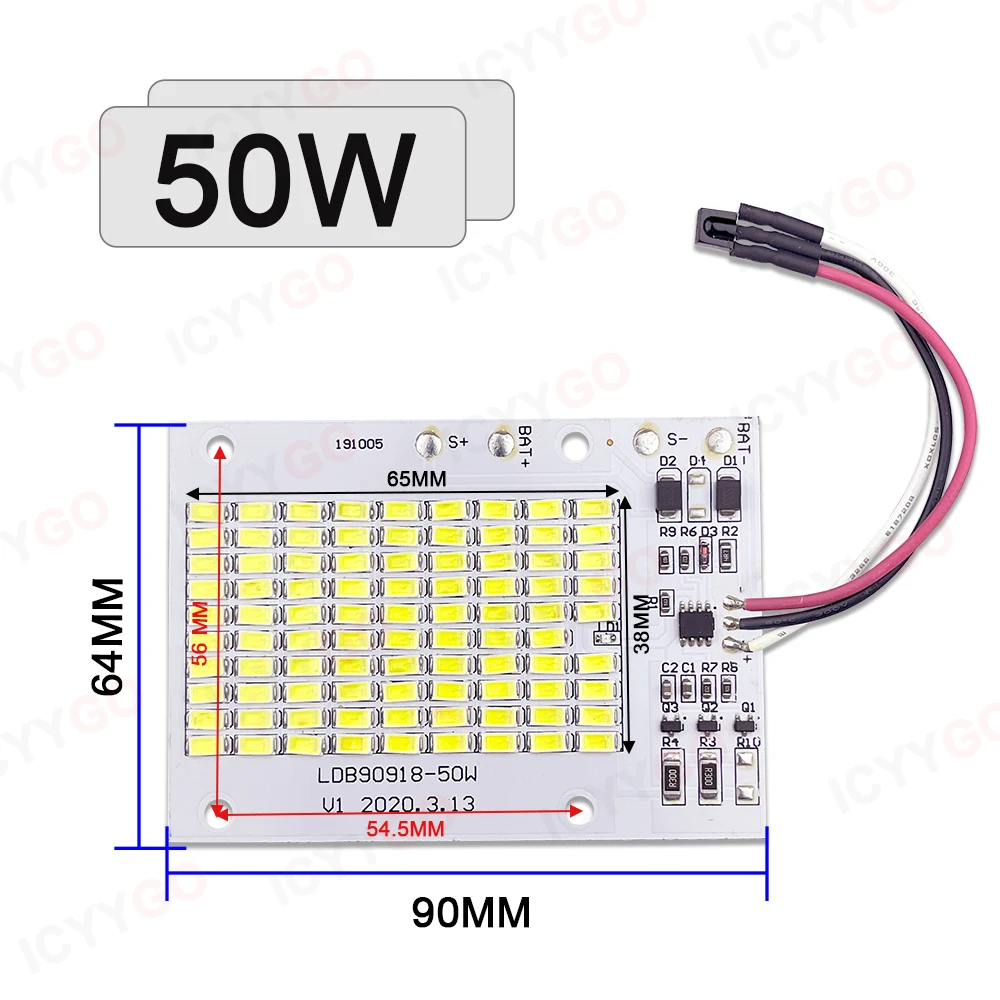 30W 50W 100W lampa uliczna zintegrowane oświetlenie ogrodowe z pilotem światło halogenowe LED światło halogenowe DIY oświetlenie zewnętrzne reflektor