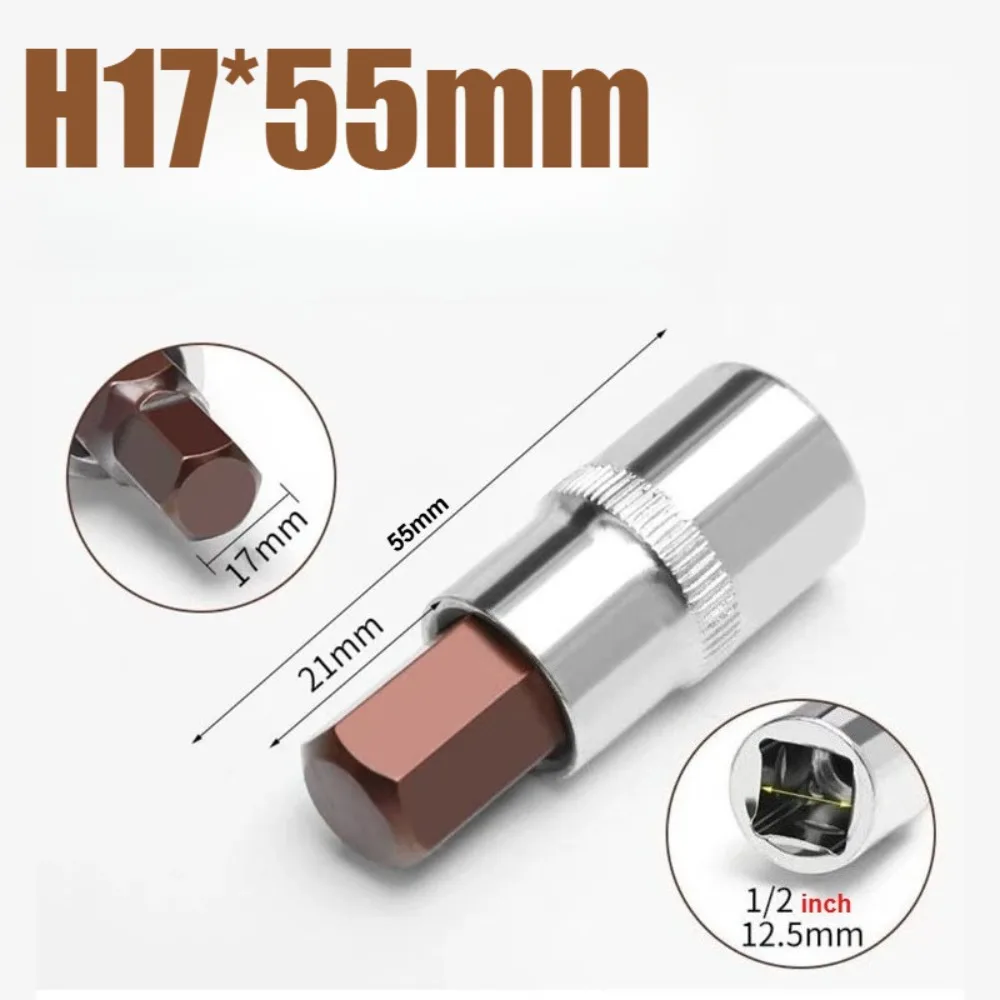 1/2 Zoll Sechskant-Steckschlüsselsätze, 1/2 Zoll Antrieb, langlebige Inbus-Steckschlüssel aus Chrom-Vanadium-S2-Stahl, metrisch, 3mm-19mm, Werkzeugbits – Detail 4