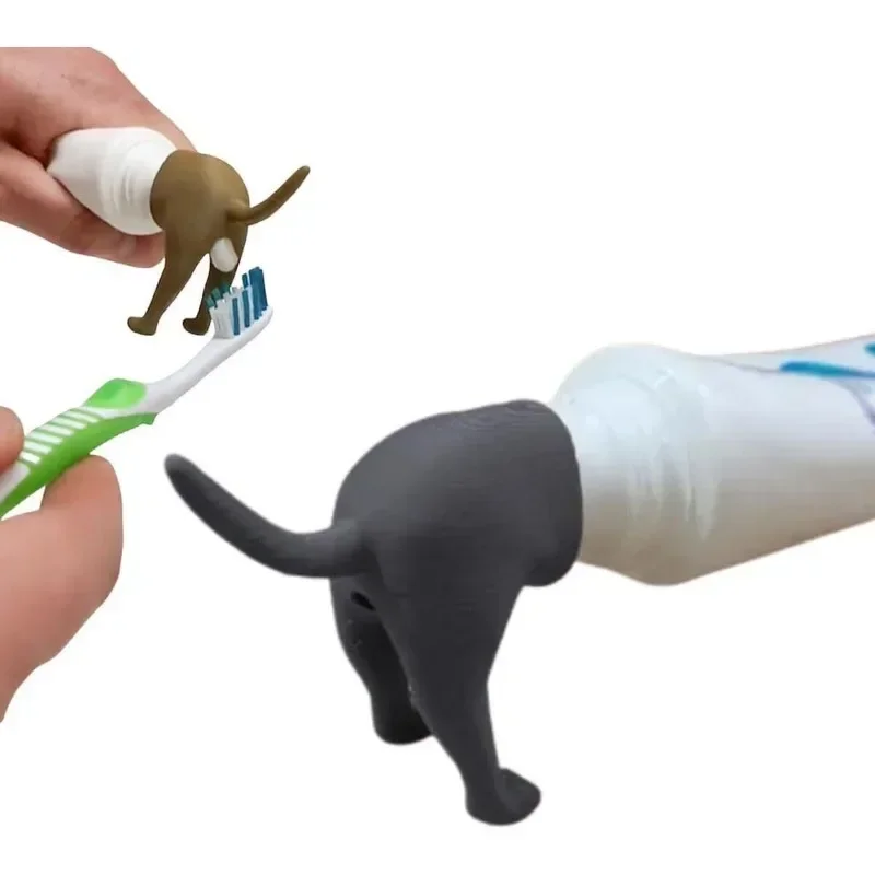 أنبوب الكلب بعقب معجون الأسنان توبر أنبوب معجون الأسنان غطاء القيء توبر موزع قبعة الحيوان أدوات مضحكة هدية للأصدقاء