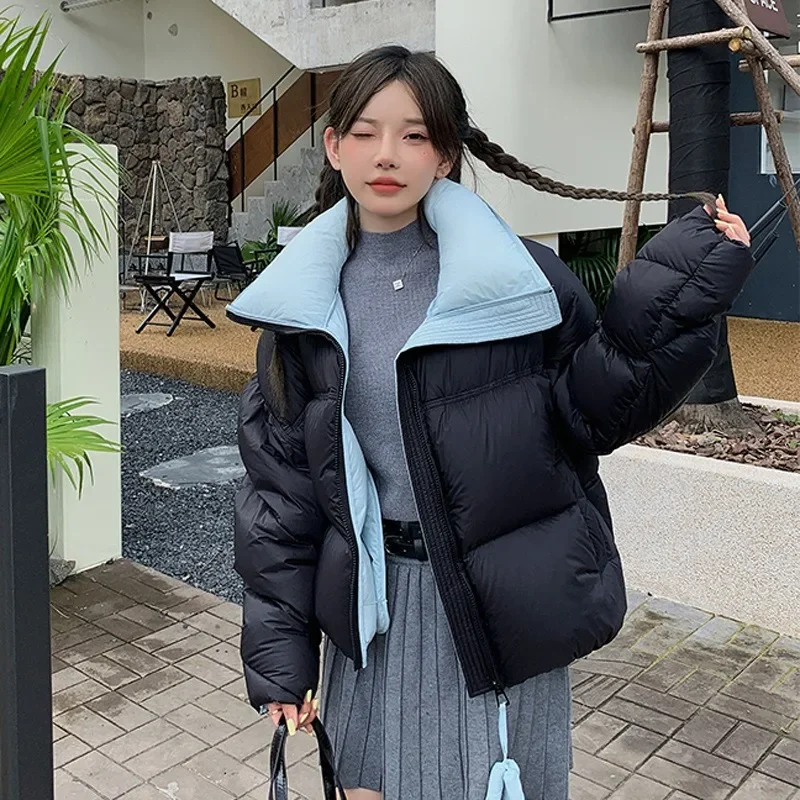 Women's Models Autumn Winter Tops Jacket Down Coat Duck Down Short Thickened Warm Personalized Comfortable Soft Niche Versatile