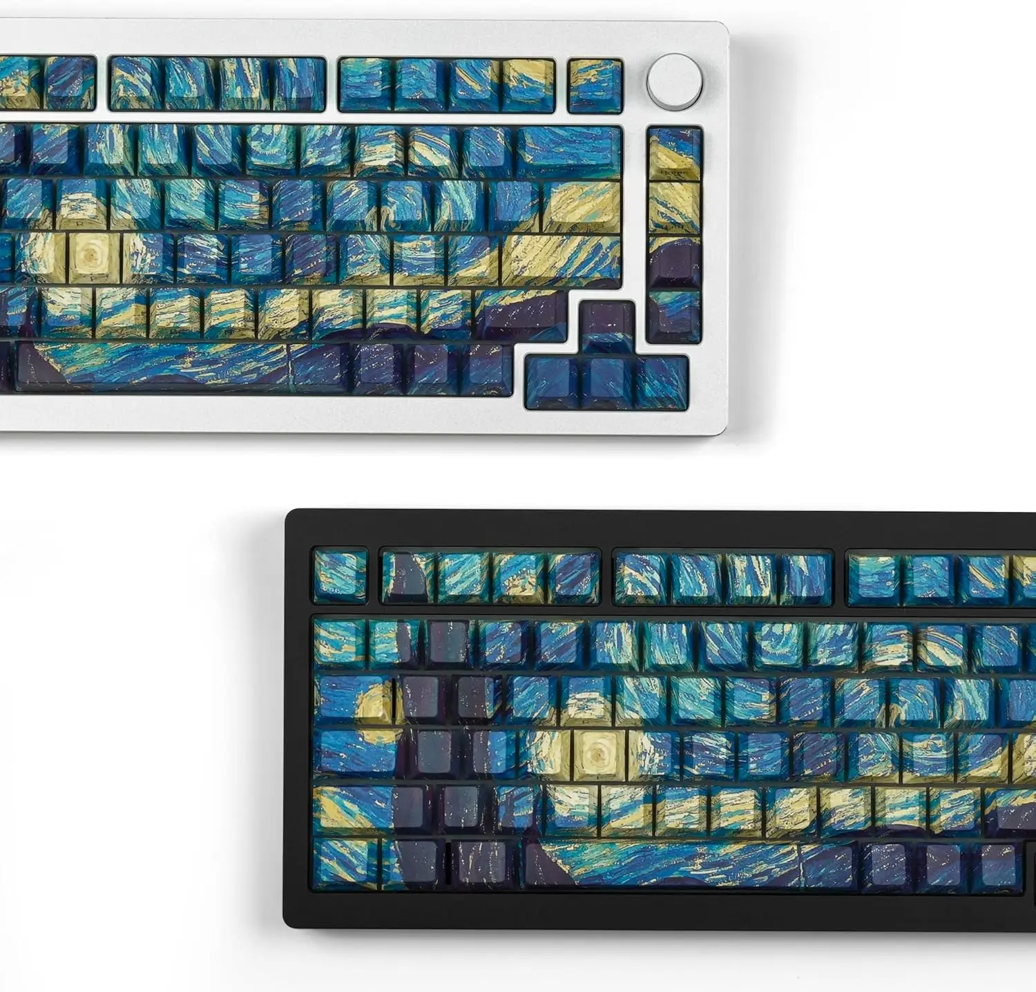 メカニカルキーボードキャップ,サイドプリント,半透明,pbt,スタームーン,ナイトテーマ,60, 84, 98, 108