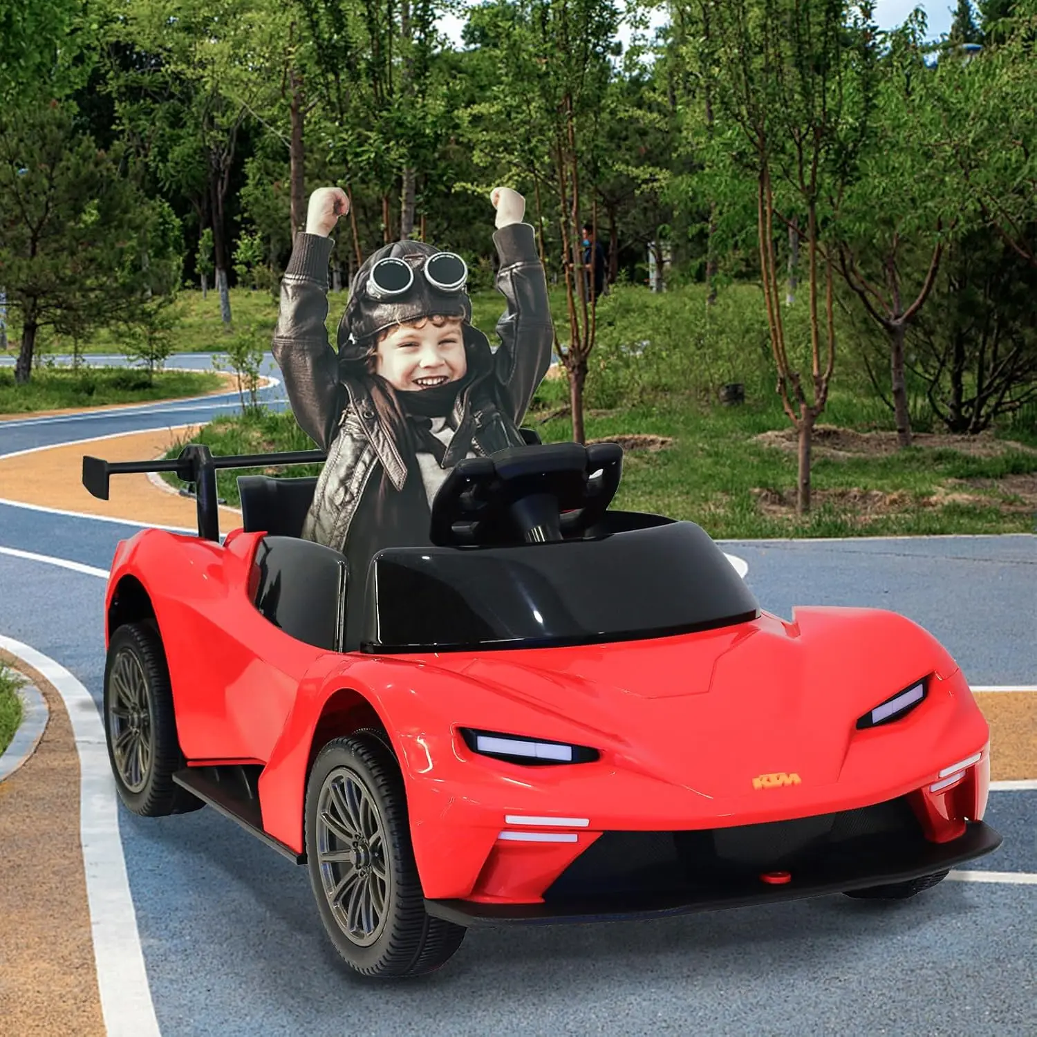 電動乗用スポーツカー、12V 7AHバッテリー搭載、リモコン付き、ホーン、USB、音楽、LEDヘッドライト付き、子供向け