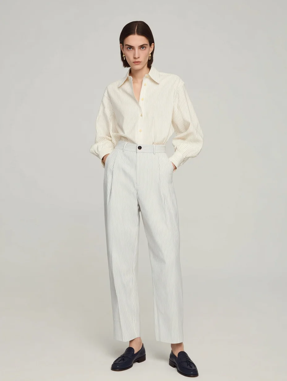 

Mia Muse Women's Shirts Autumn Winter Fashion Daily 2025 Buttoned Exquisite Striped Long Sleeve Turn-down Collar Commute Shirts