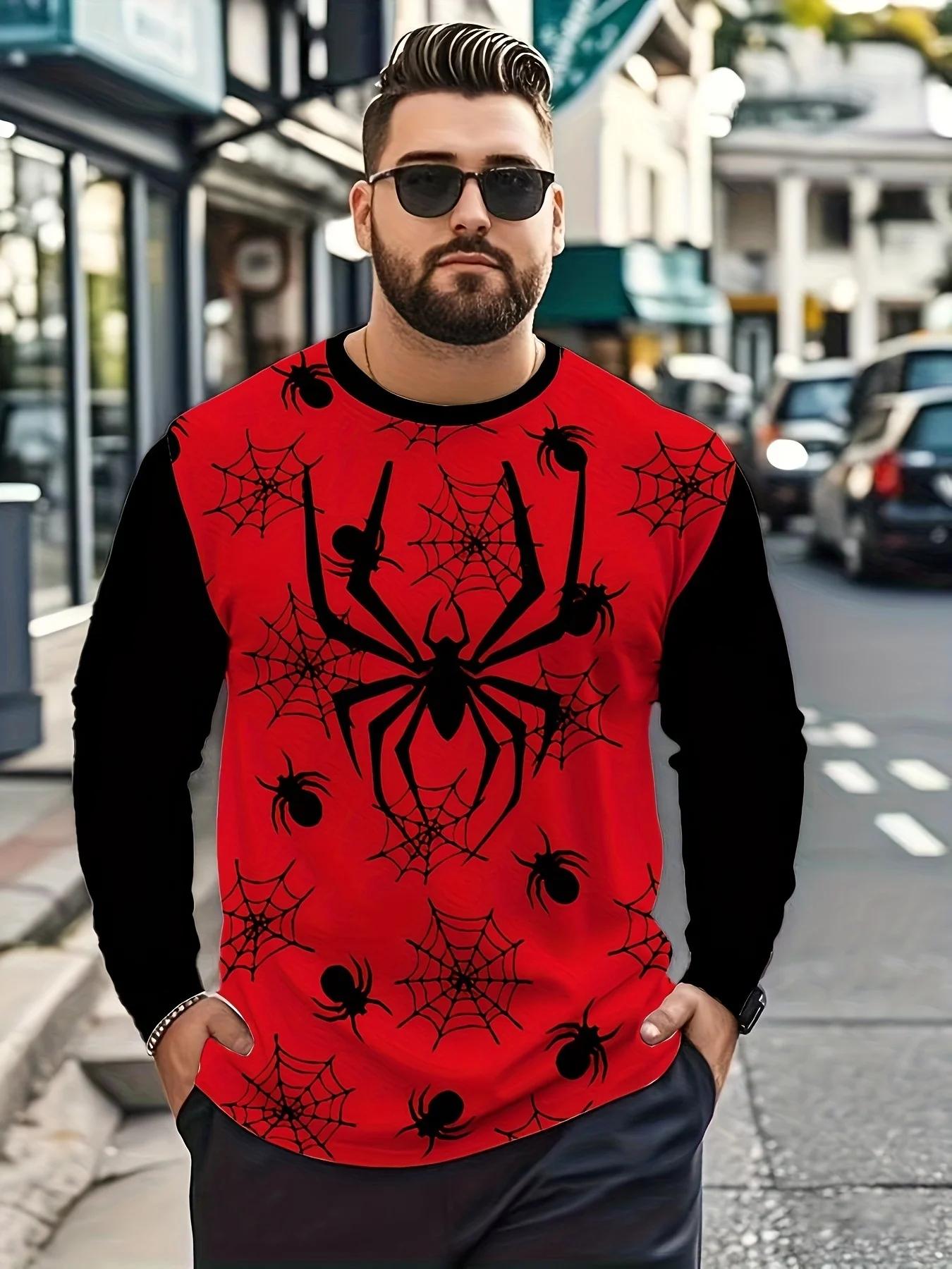 

Модная горячая Распродажа, футболка с круглым вырезом и длинными рукавами с принтом на Хэллоуин, мужская уличная быстросохнущая дышащая толстовка для мотоцикла