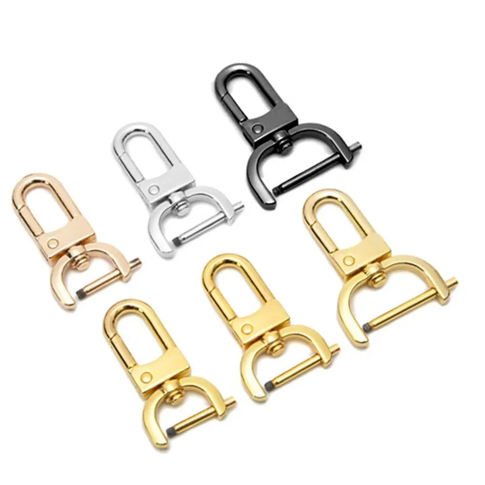 16/20/25mm Metal Hook Trigger Clip Removable Belt Buckle Hook Easy Repair Leather Craft Bag Belt Screw Carabiner