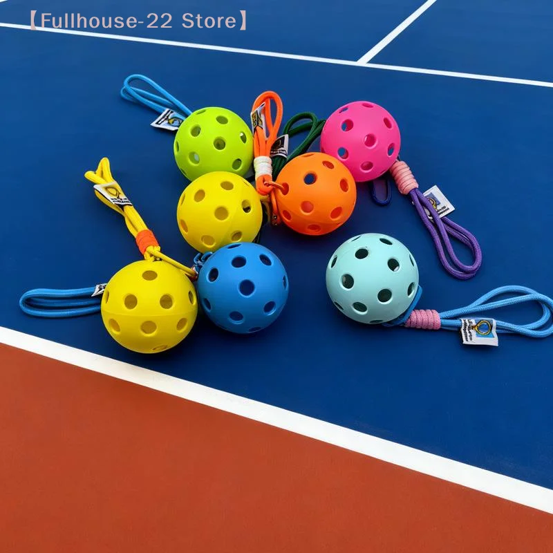 【MAX-22】Creative Pickleball Racket Metal Keychain Colorful Hollow Golf Ball Keychains Dink Ball Fans Party Gift Bag Pendant