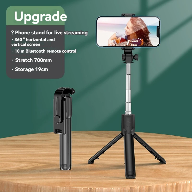 Bluetooth Wireless 67CM Selfie Stick Mini treppiede estensibile monopiede otturatore remoto per Android IOS 2024 ultimo supporto per telefono caldo